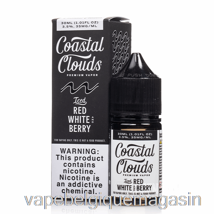 Vape Shop Bruxelles Glacé Rouge Blanc Et Baies - Nuages ​​côtiers Sel - 30ml 50mg